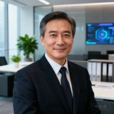 一位身着商务正装的中年男性企业高管头像，背景为现代办公室环境，代表企业级合作伙伴形象